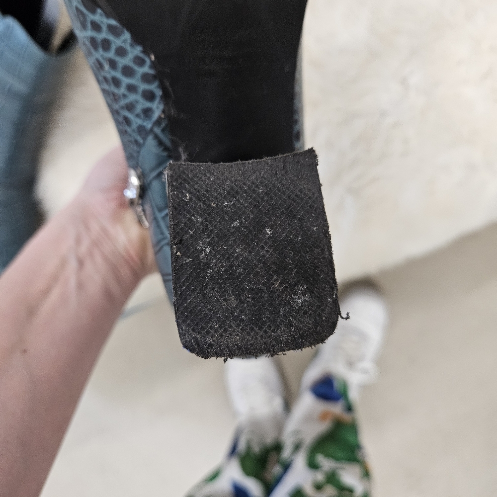 Sol Sana Croc-Embossed Ankle Boots - Picture 3 of 7